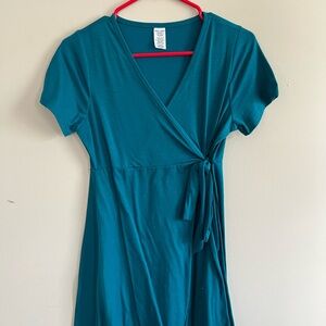 Teal Wrap Dress